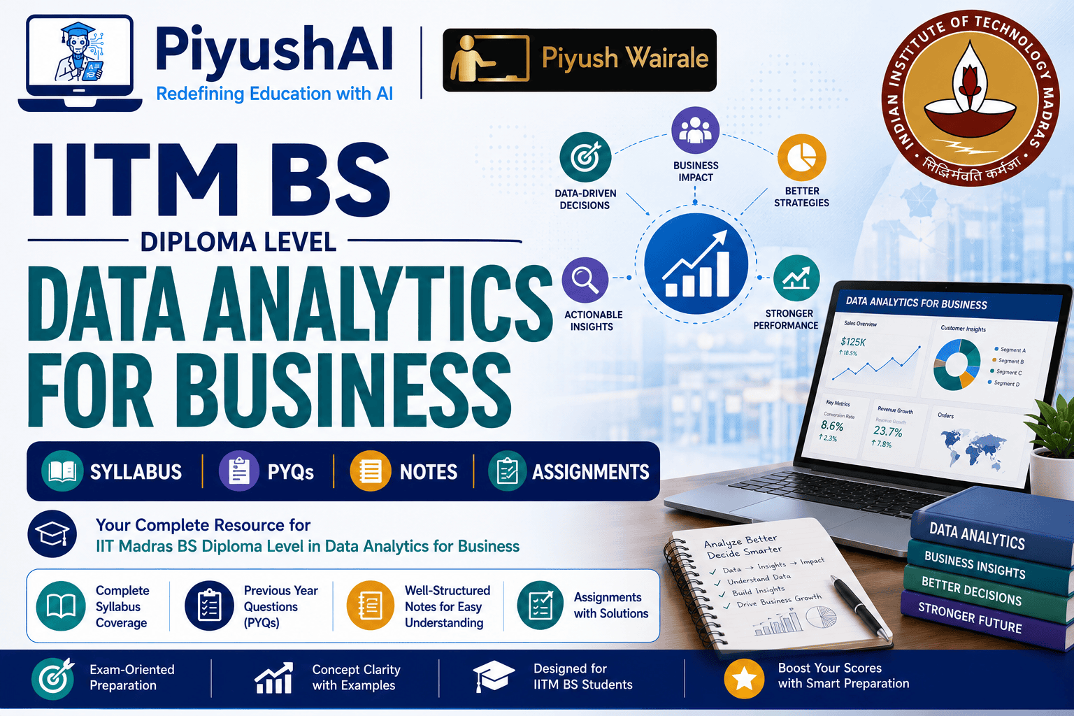 IITM BS Diploma Level: Data Analytics for Business | Syllabus, PYQs, Notes and Assignments