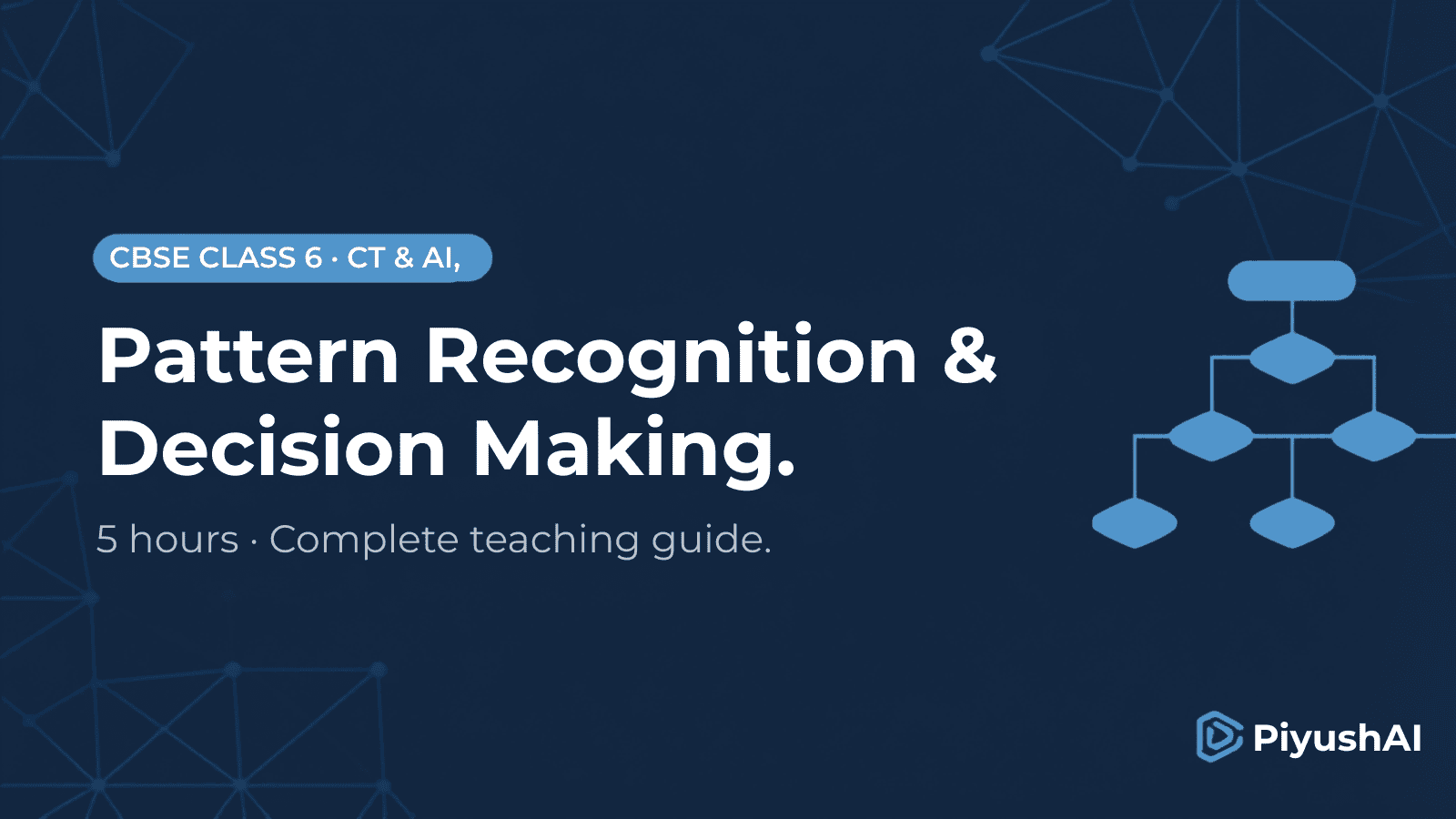 CBSE Class 6 CT and AI, Chapter 3: Simple Pattern Recognition and Decision Making — 5 hours, complete teaching guide from PiyushAI