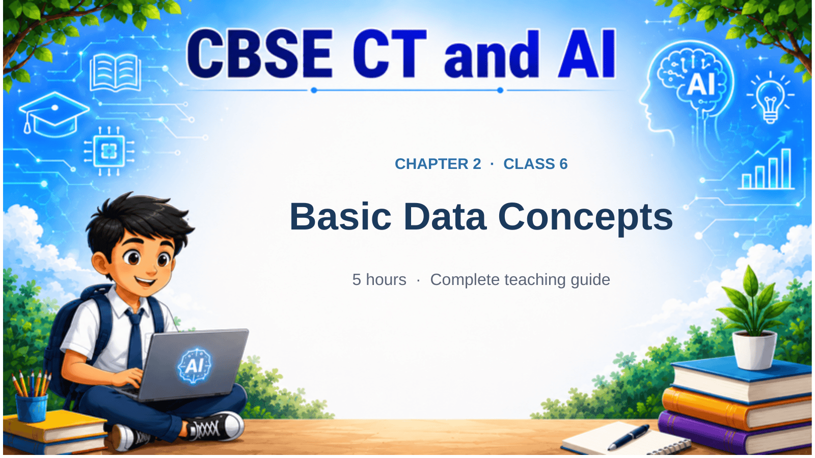 CBSE CT & AI Class 6 Chapter 2 — Basic Data Concepts CBSE CT and AI Class 6, Chapter 2: Basic Data Concepts — 5 hours, complete teaching guide