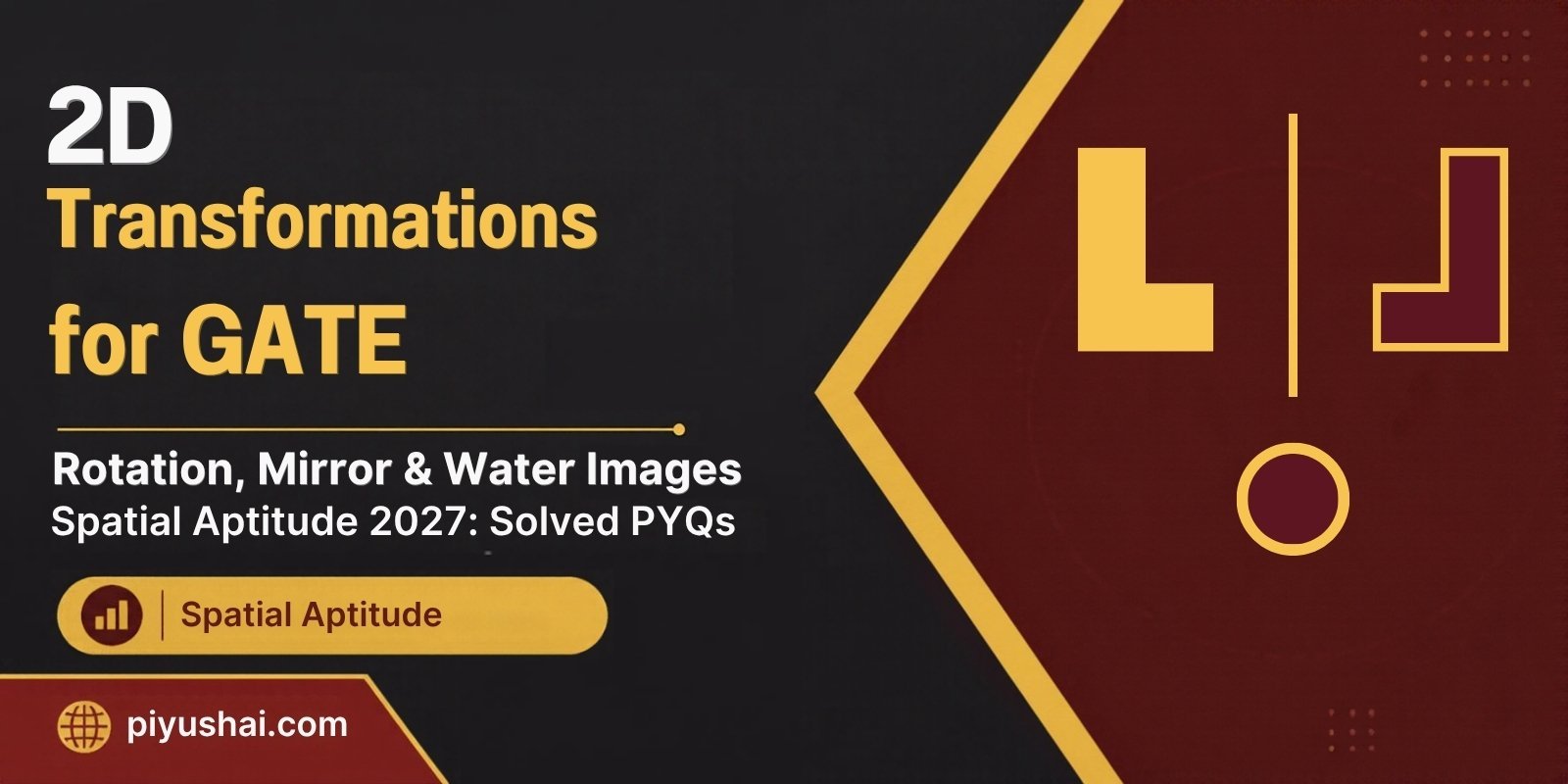 2D Transformations Mirror and Water Images for GATE Spatial Aptitude
