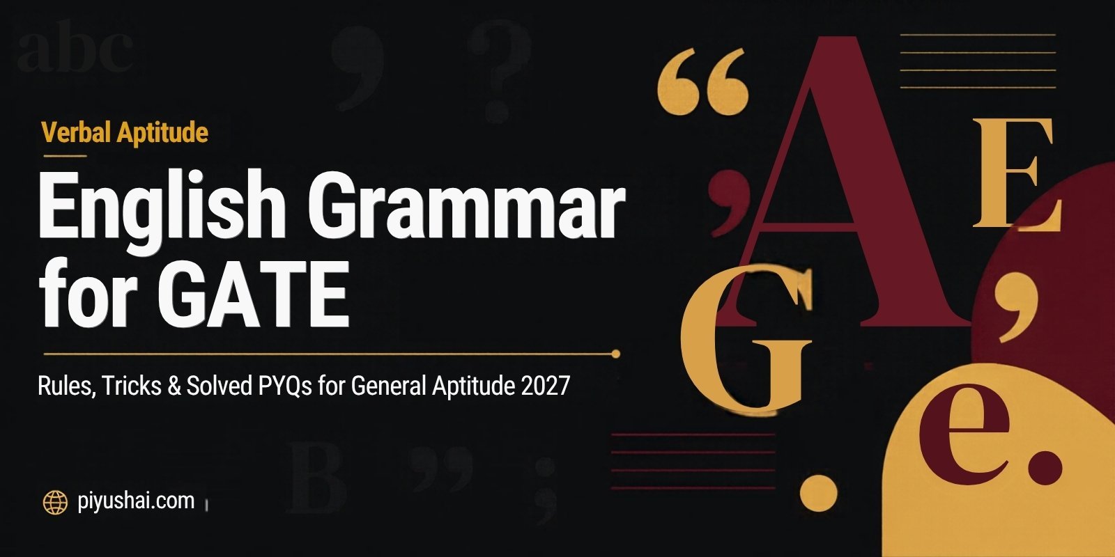English Grammar for GATE General Aptitude