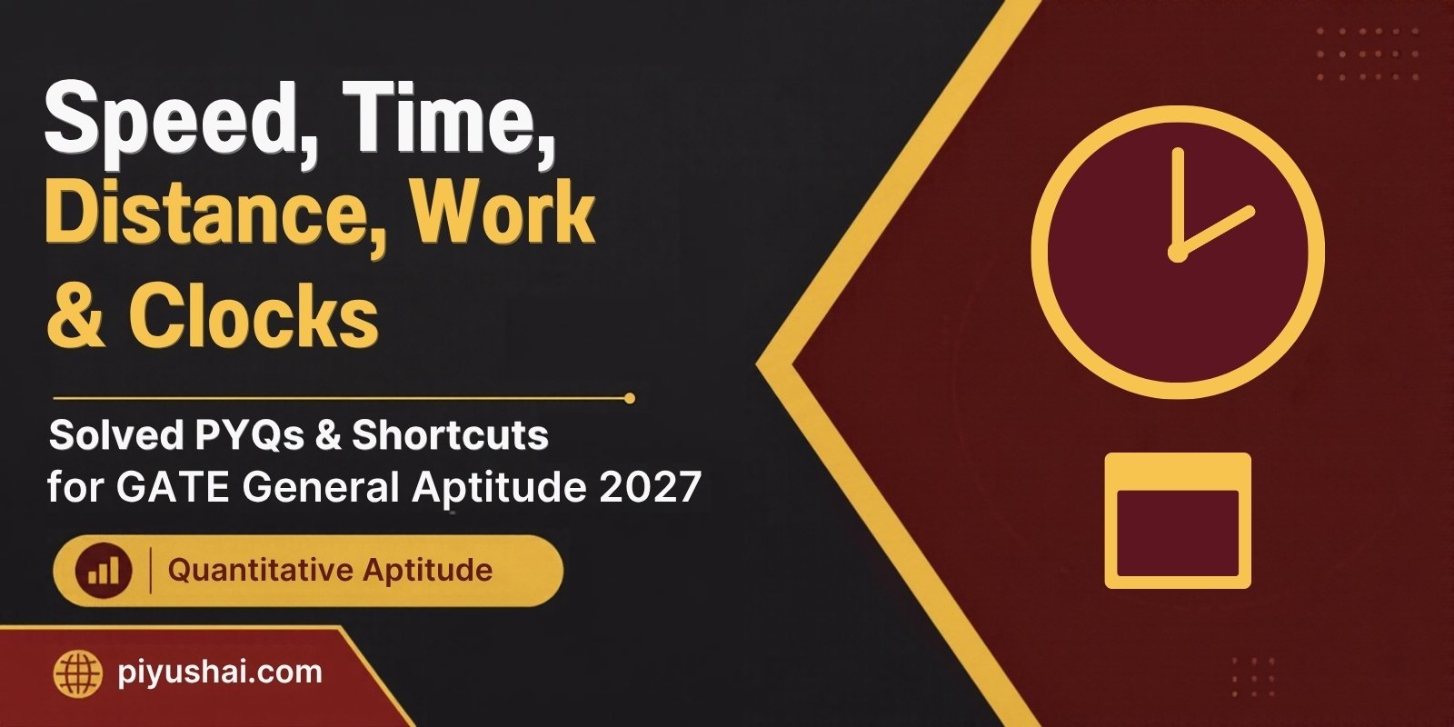 Speed Time Distance Work Time Clocks and Calendars for GATE Aptitude