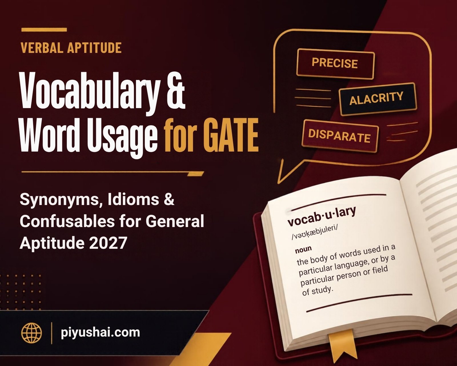 Vocabulary and Word Usage for GATE Aptitude